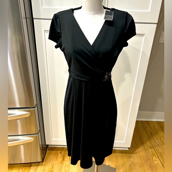 NWT Ralph Lauren Smooth Surplus Jersey Wrap Dress - Picture 1 of 7